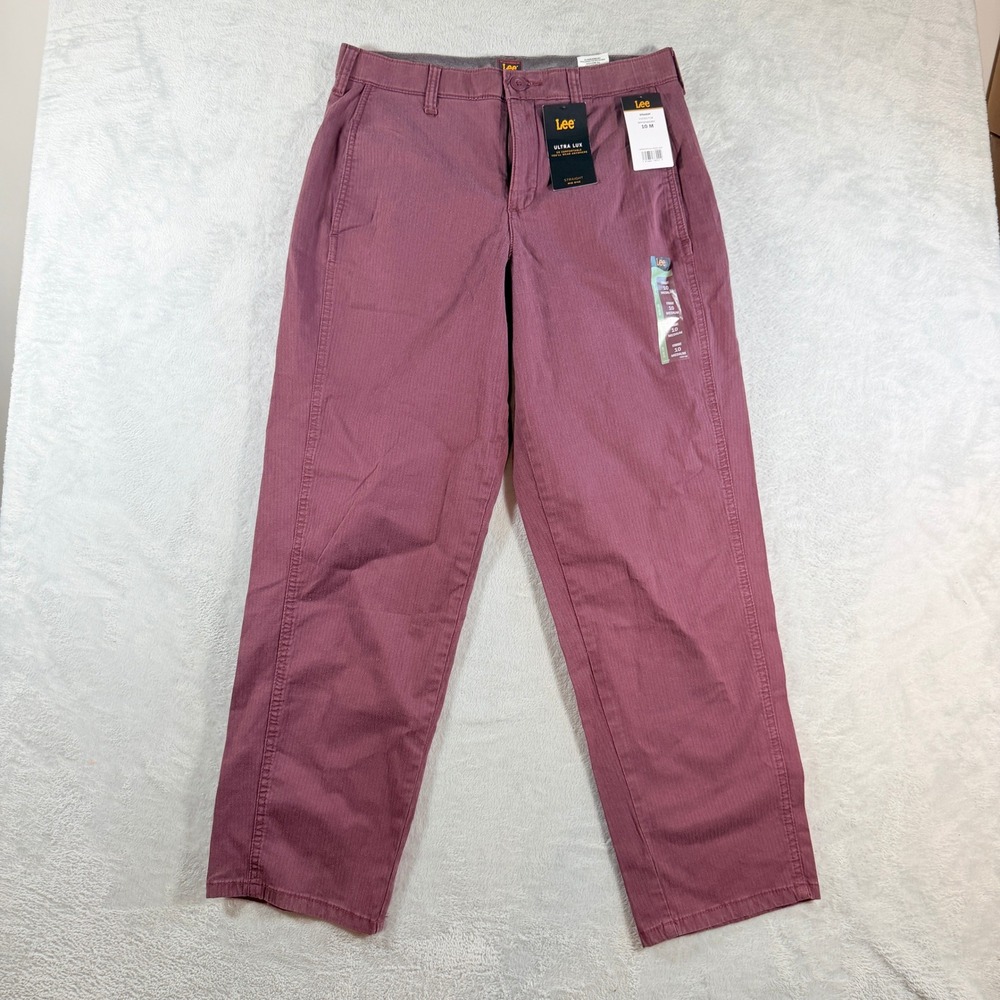 Lee Ultra Lux Comfort Straight Pants NWT Boysenberry Purple 10M 112321718